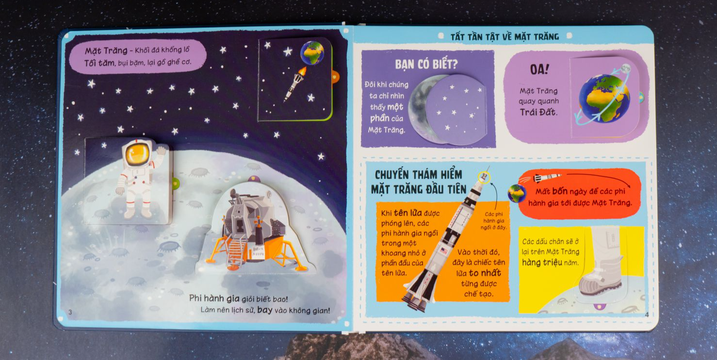 lift-the-flap - lật mở khám phá - những kiến thức đầu đời - vũ trụ siêu đẳng