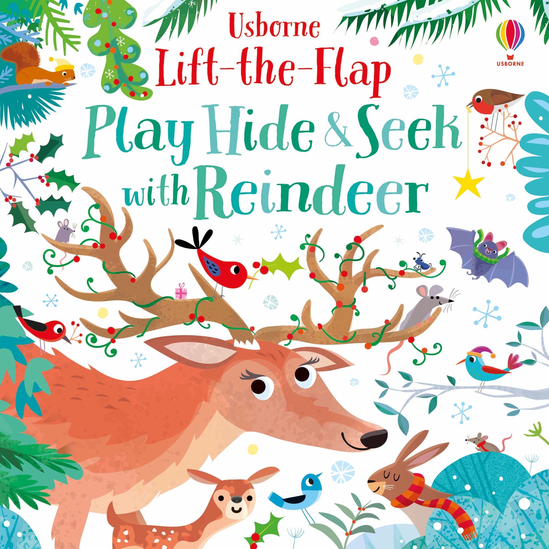 lift-the-flap play hide & seek with reindeer