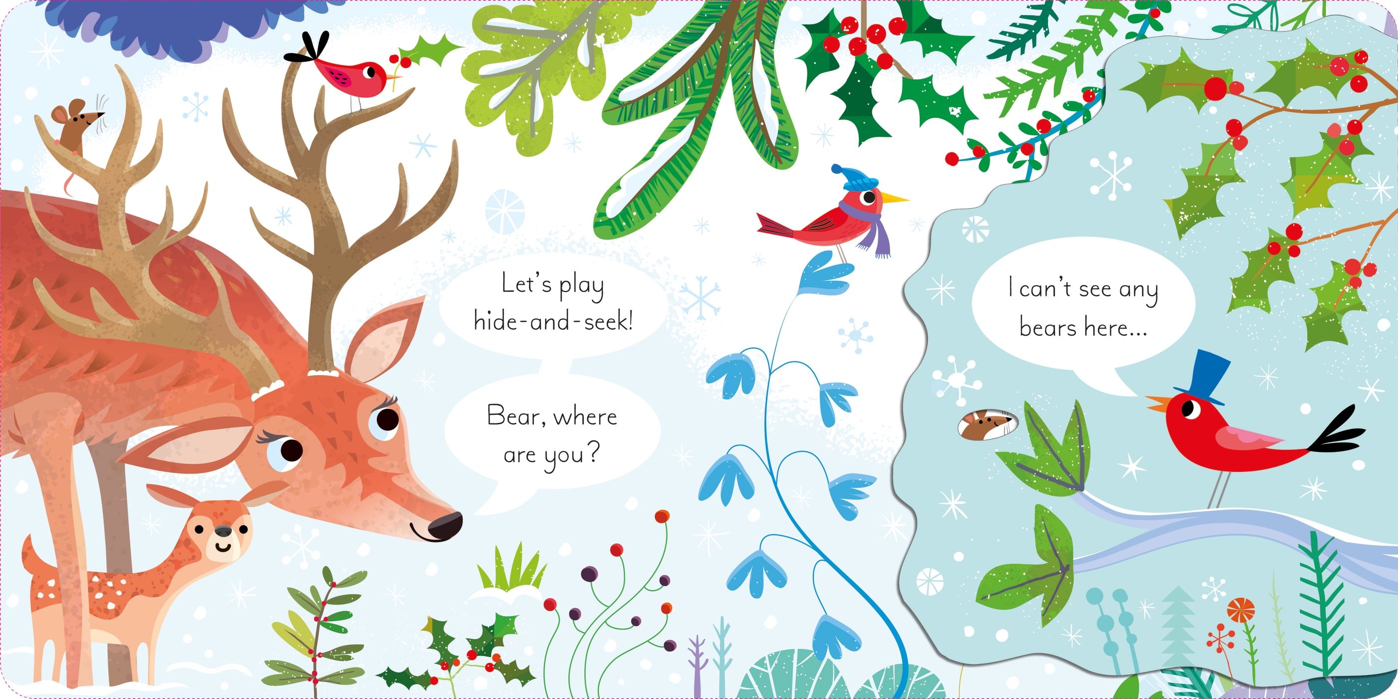 lift-the-flap play hide & seek with reindeer