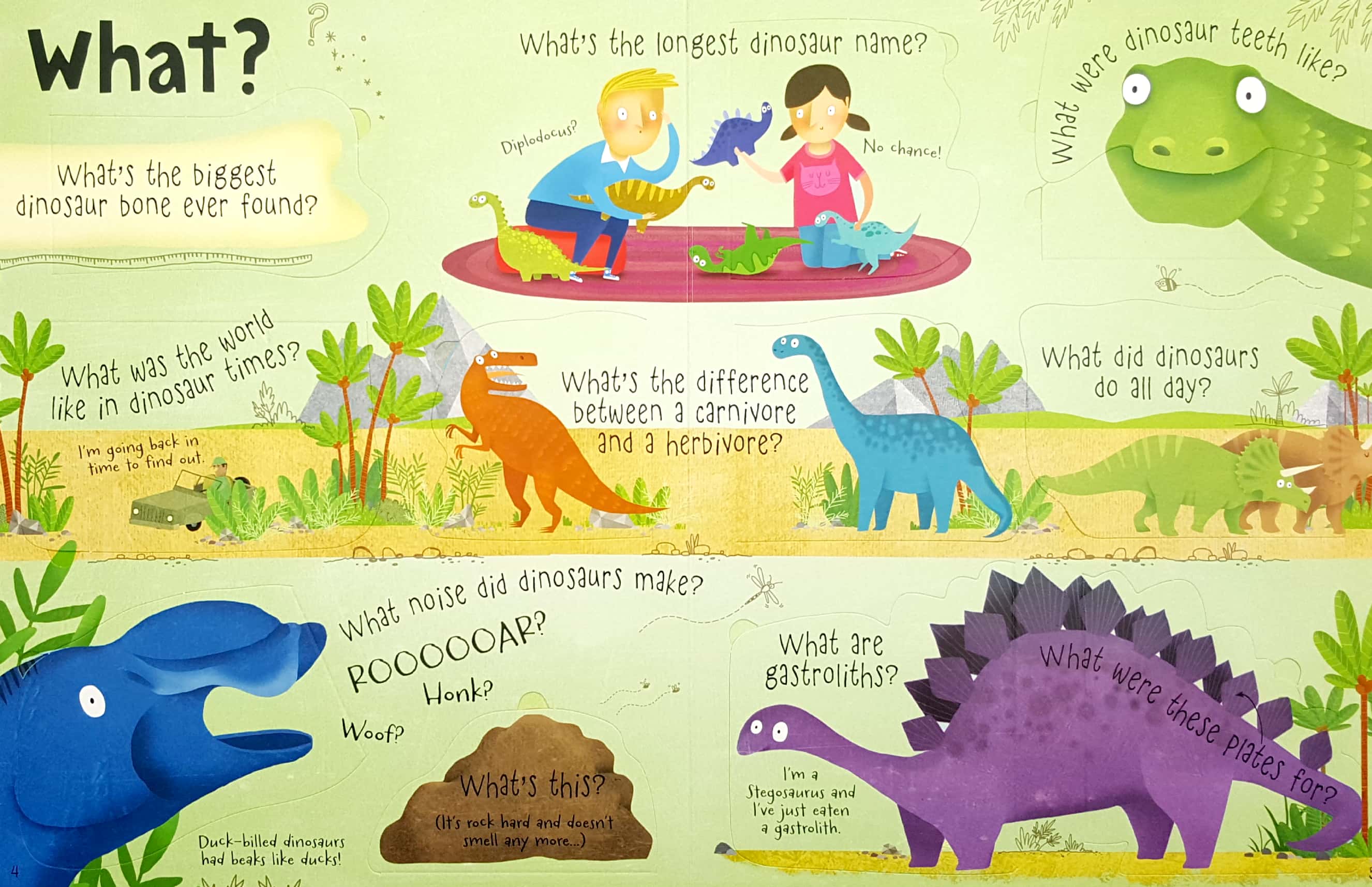 lift-the-flap questions and answers about dinosaurs