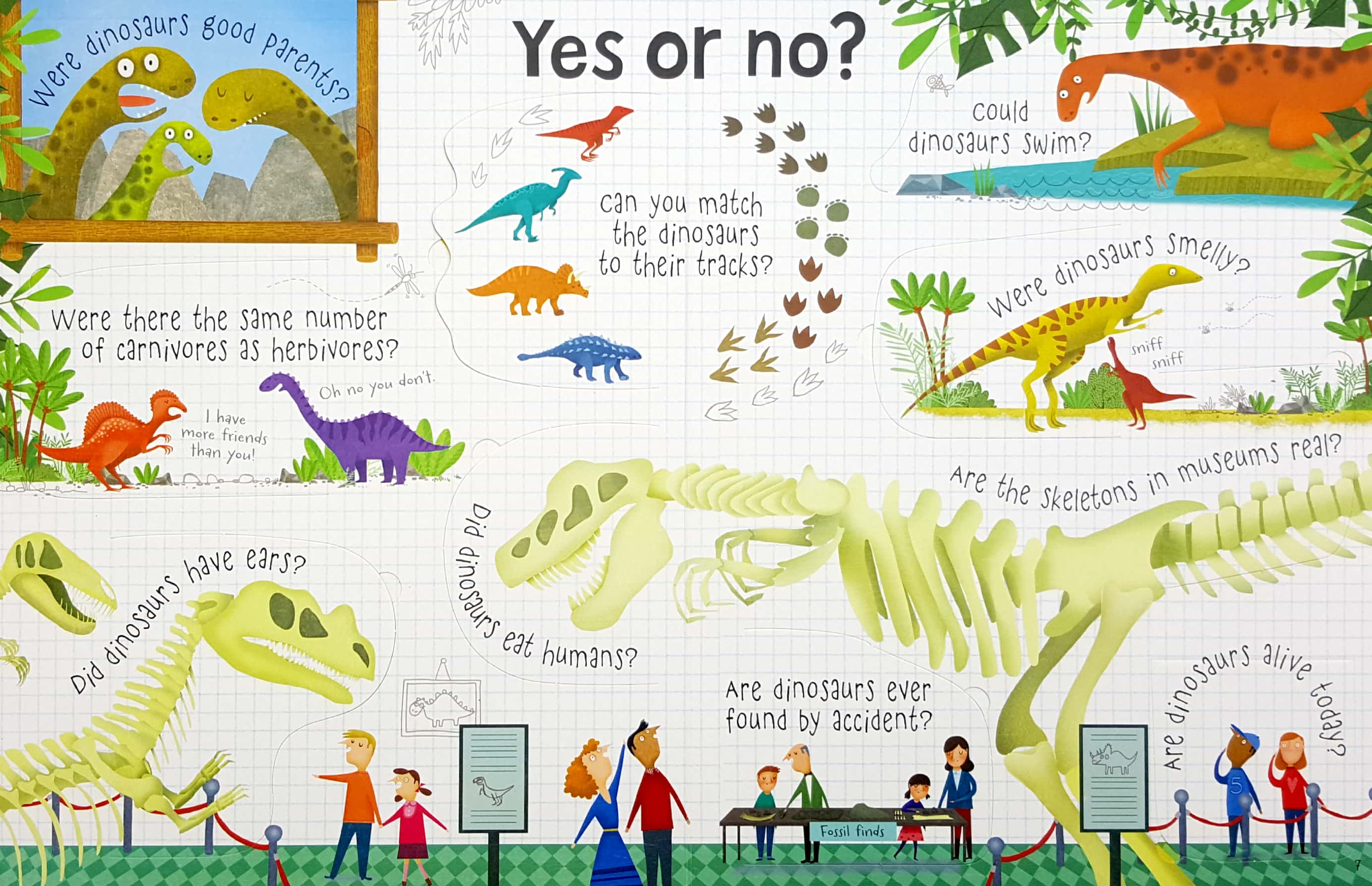 lift-the-flap questions and answers about dinosaurs