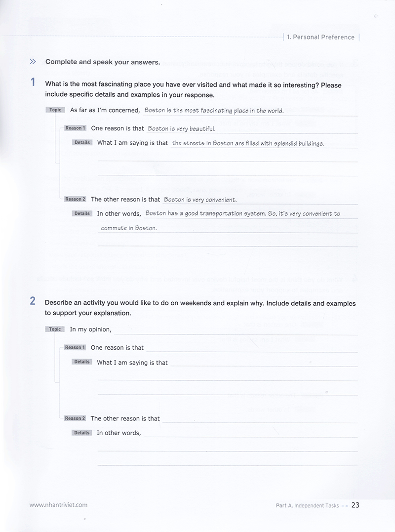 linguaforum toefl ibt i-speaking