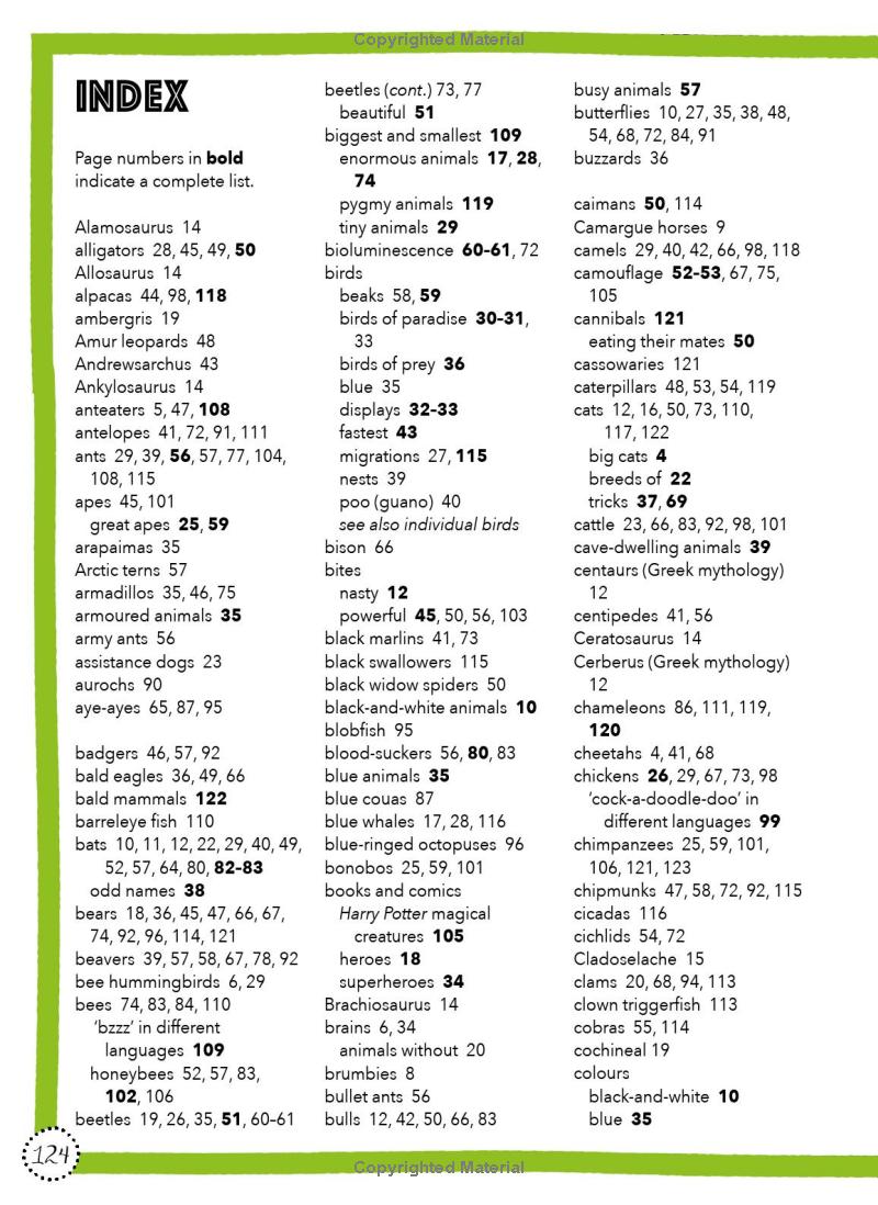 lists for curious kids - animals