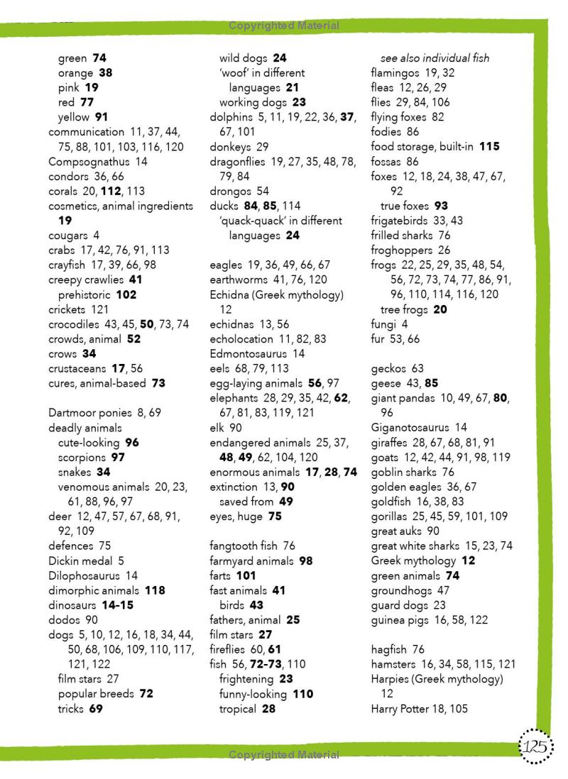 lists for curious kids - animals