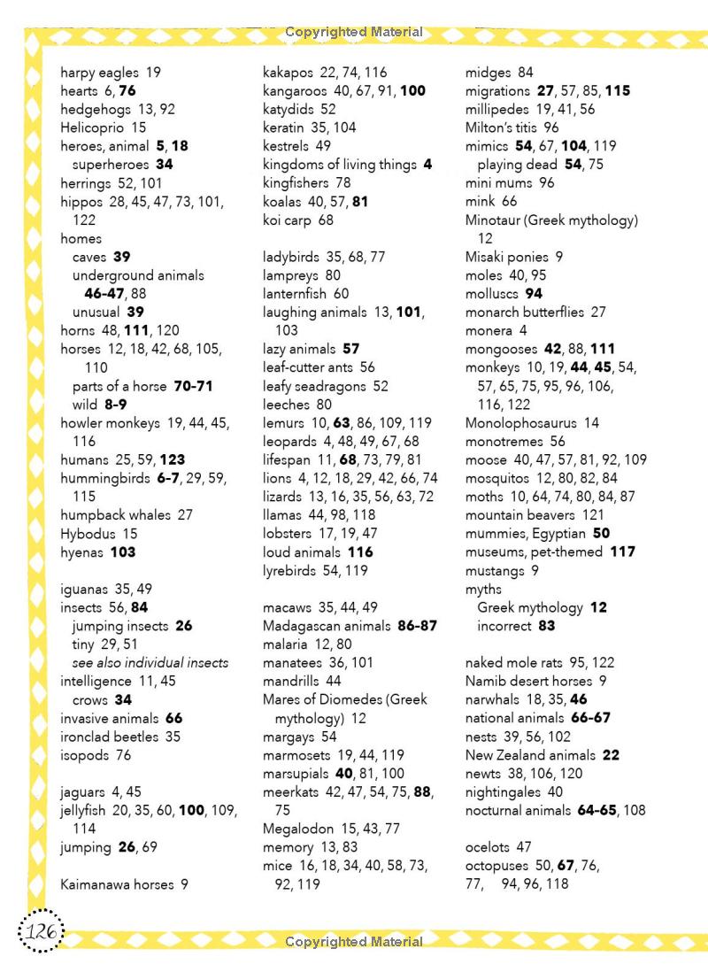 lists for curious kids - animals