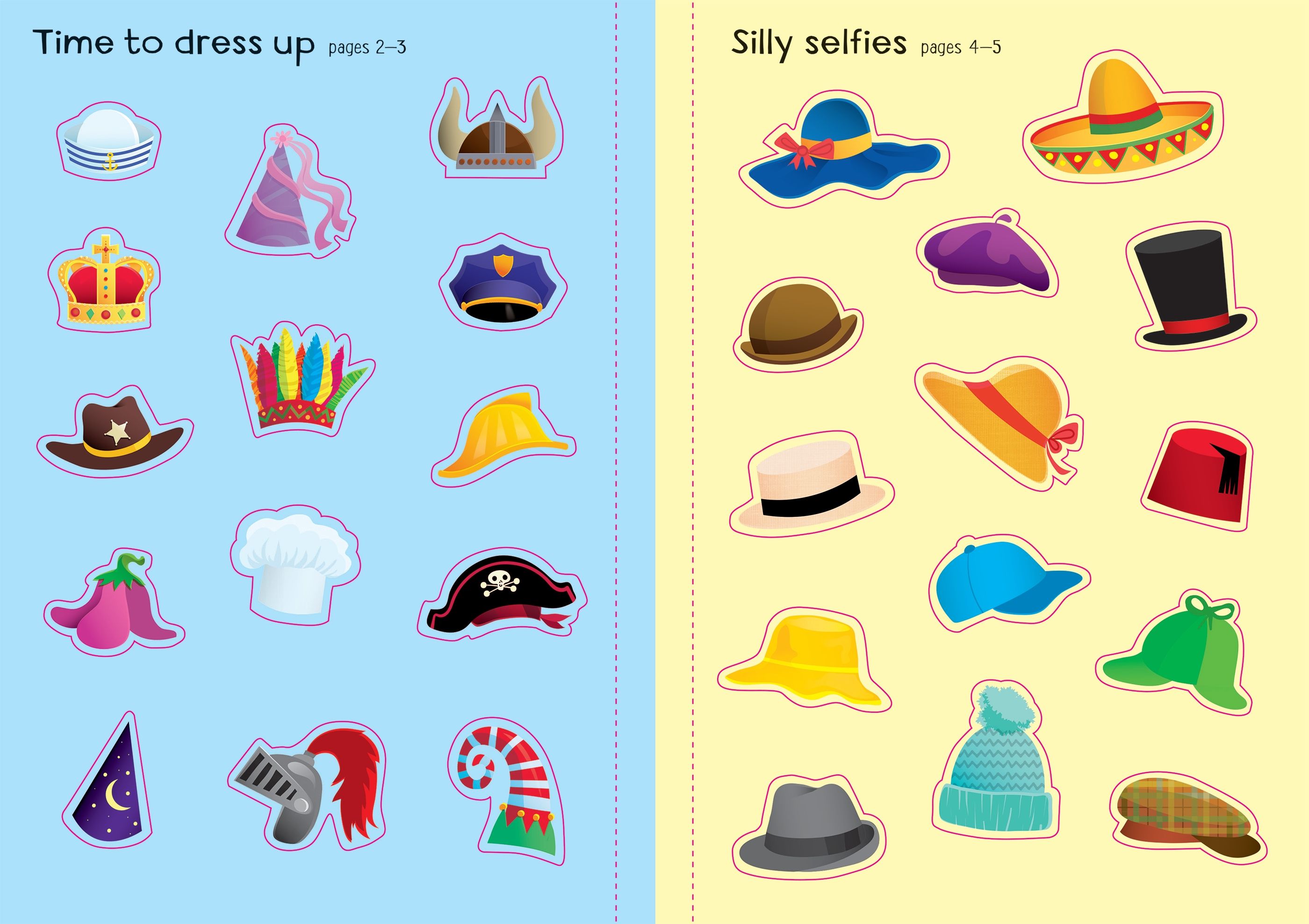 little first stickers funny hats