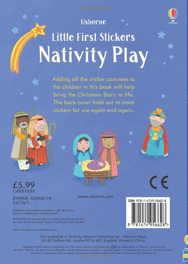 little first stickers nativity play