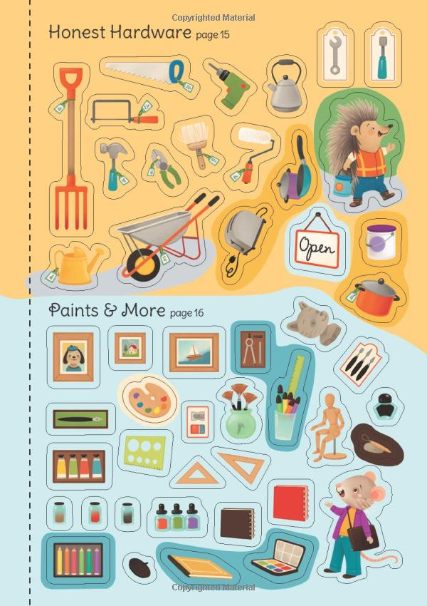 little first stickers shops (little sticker books)