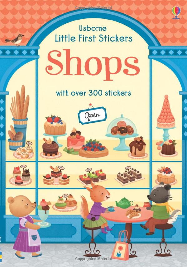 little first stickers shops (little sticker books)