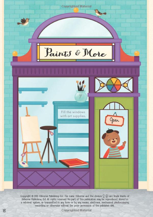 little first stickers shops (little sticker books)