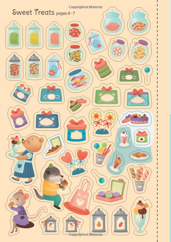 little first stickers shops (little sticker books)
