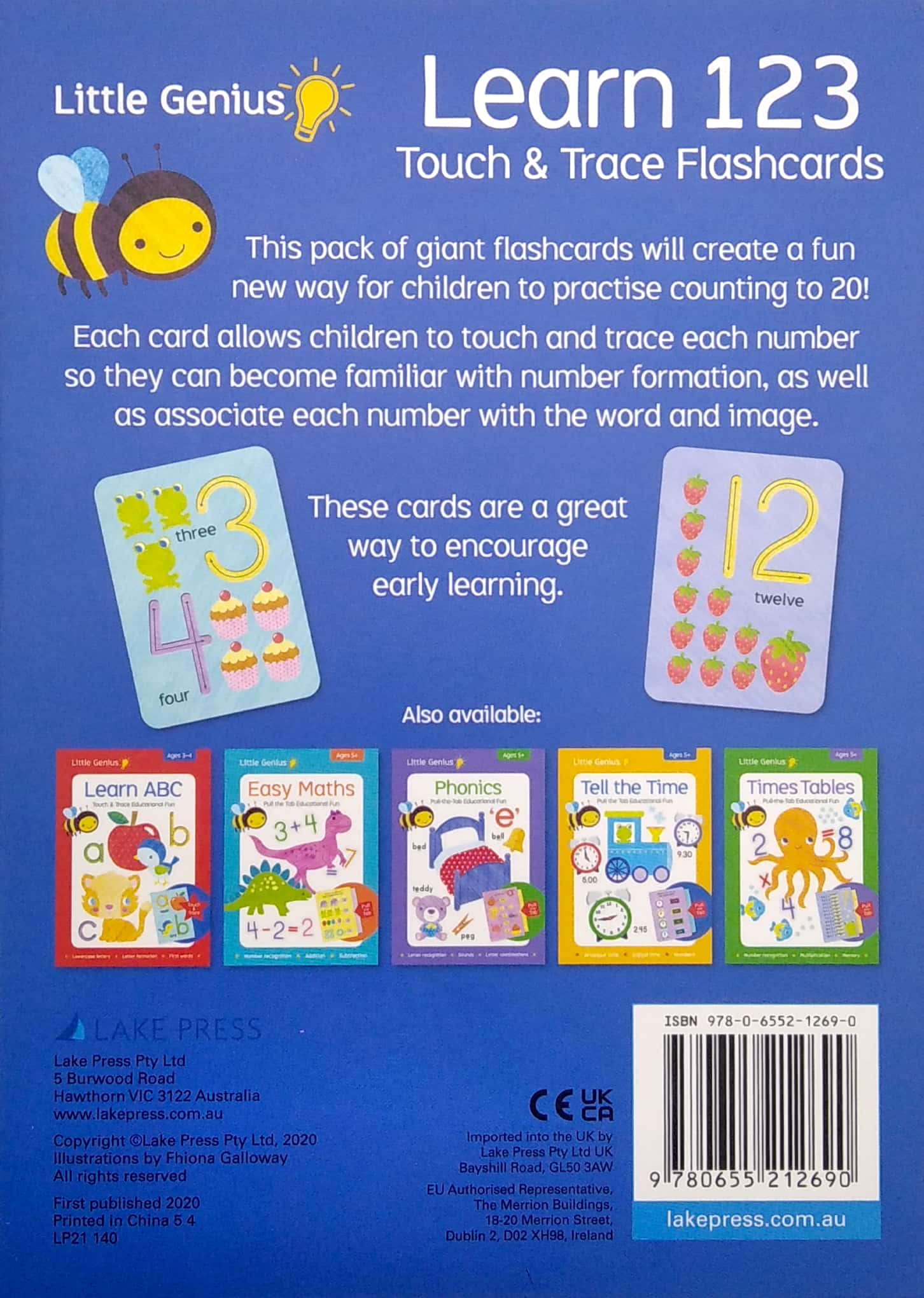 little genius cards: learn 123 touch & trace educational fun