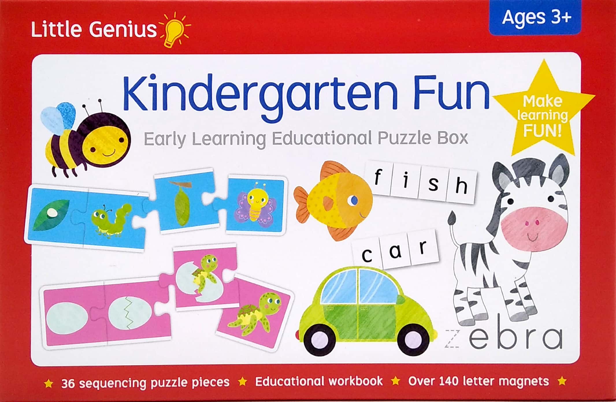 little genius: kindergarten fun early learning educational puzzle box