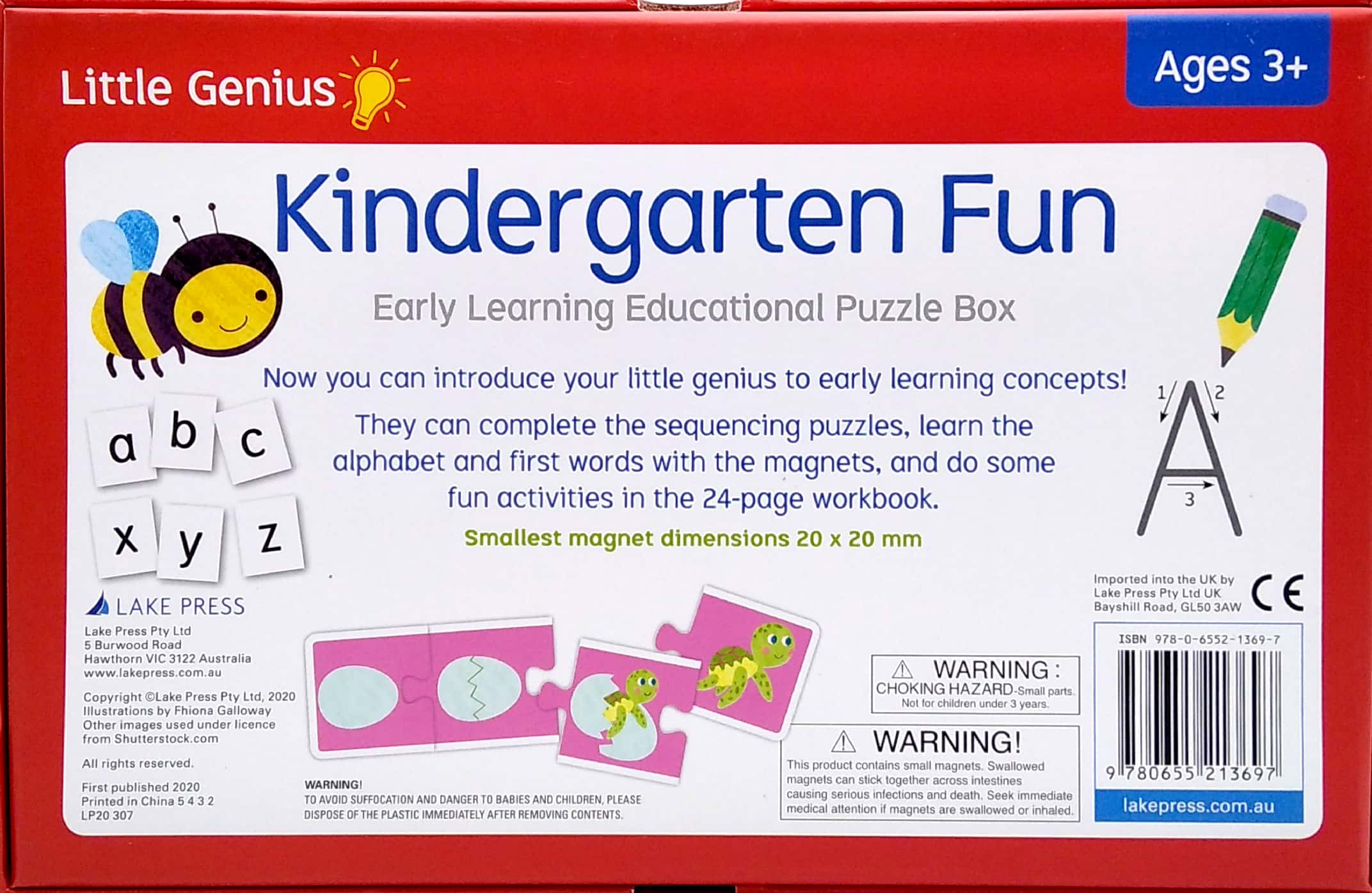 little genius: kindergarten fun early learning educational puzzle box
