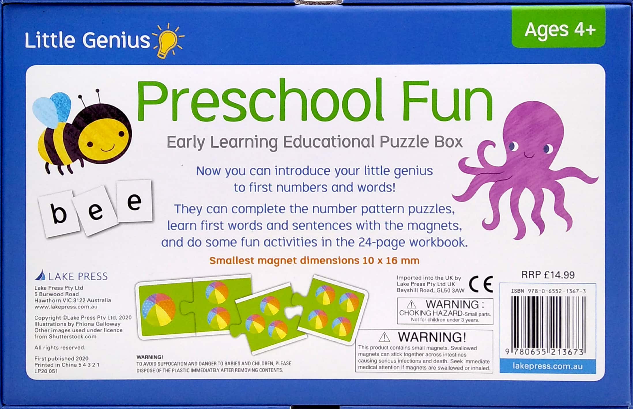 little genius: preschool fun early learning educational puzzle box