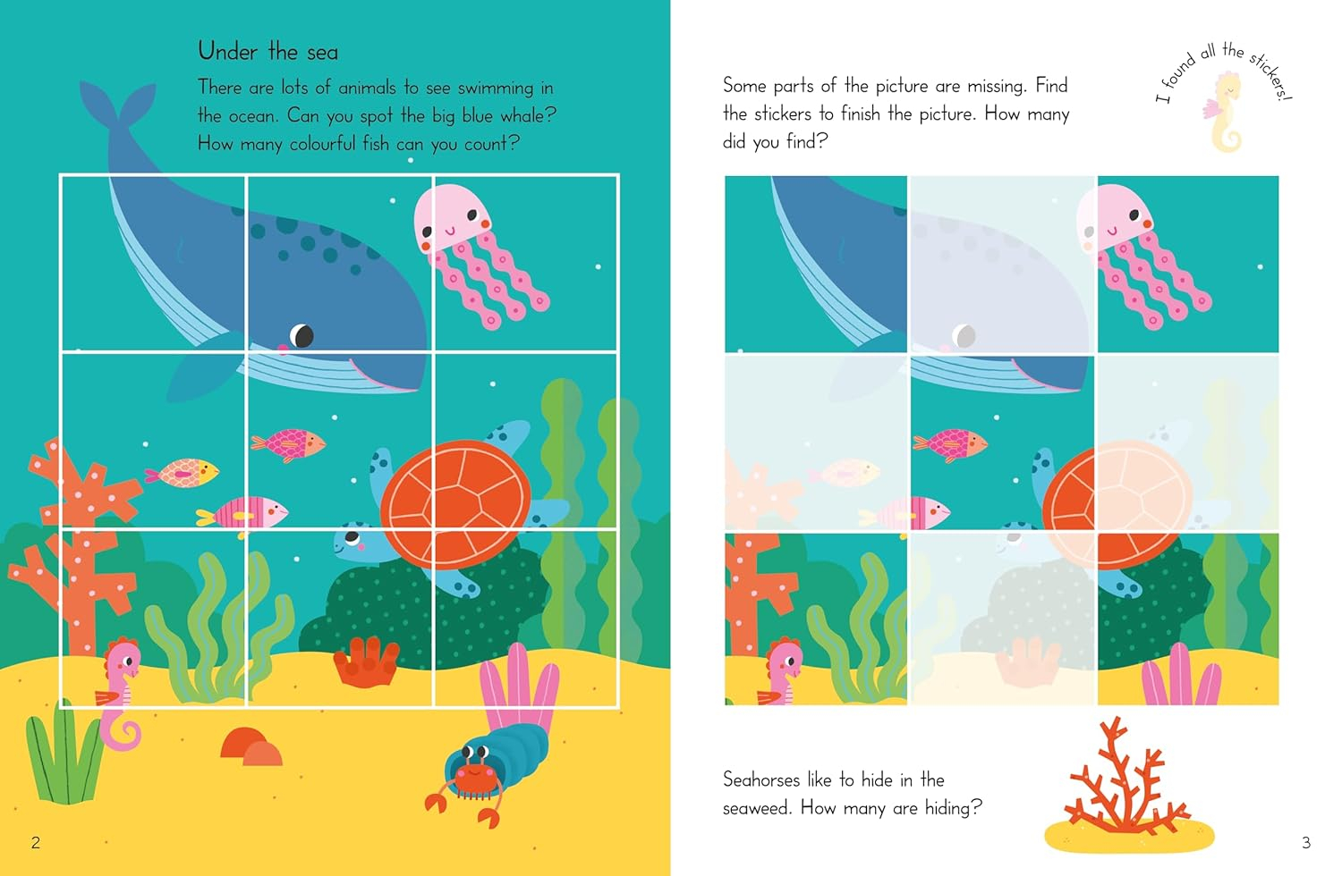 little hands picture matching - under the sea