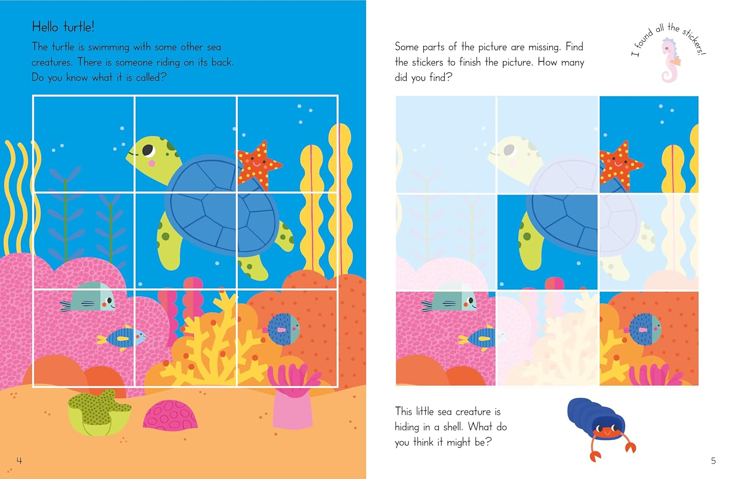little hands picture matching - under the sea