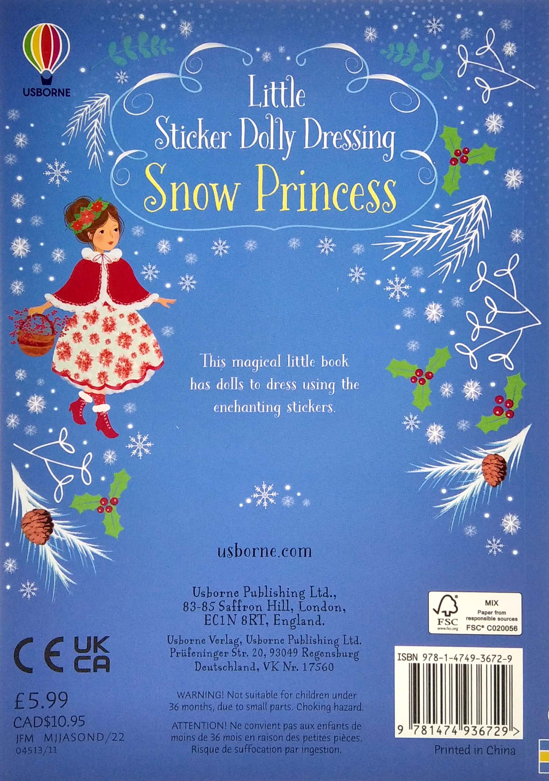 little sticker dolly dressing snow princess