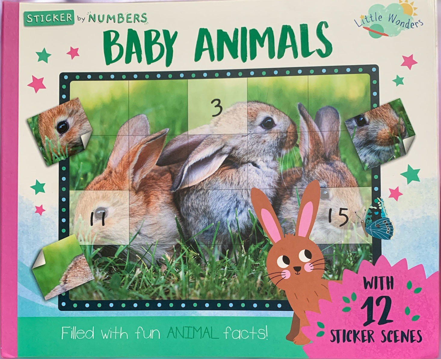 little wonders sticker by number - baby animals