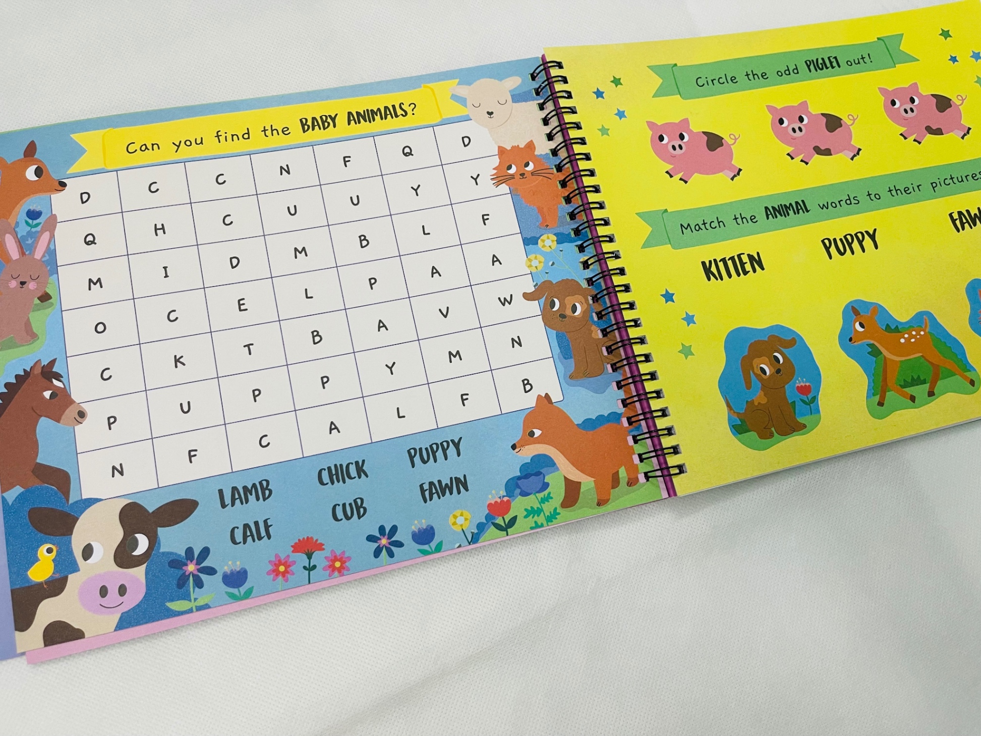 little wonders sticker by number - baby animals