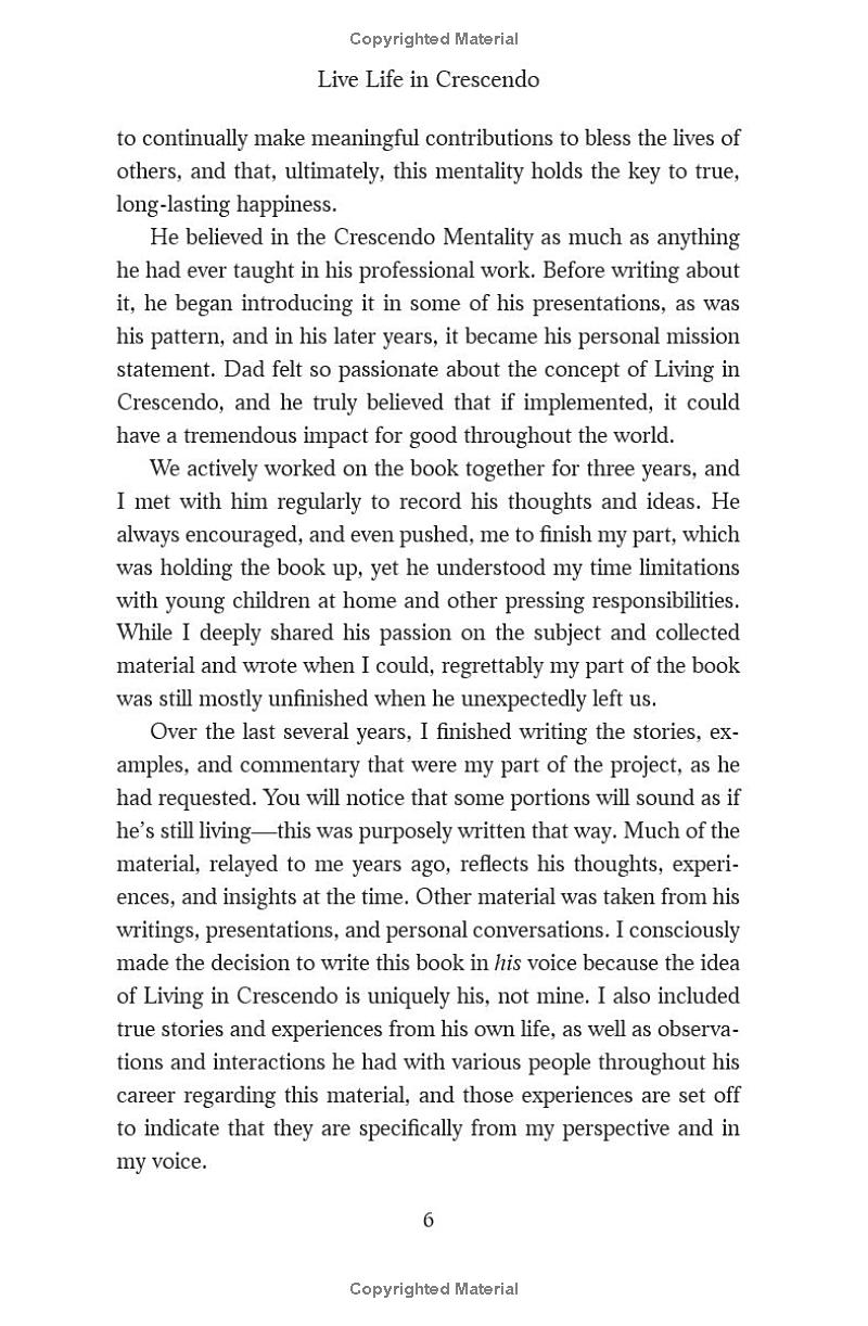 live life in crescendo