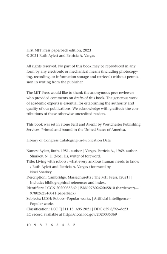 living with robots: what every anxious human needs to know