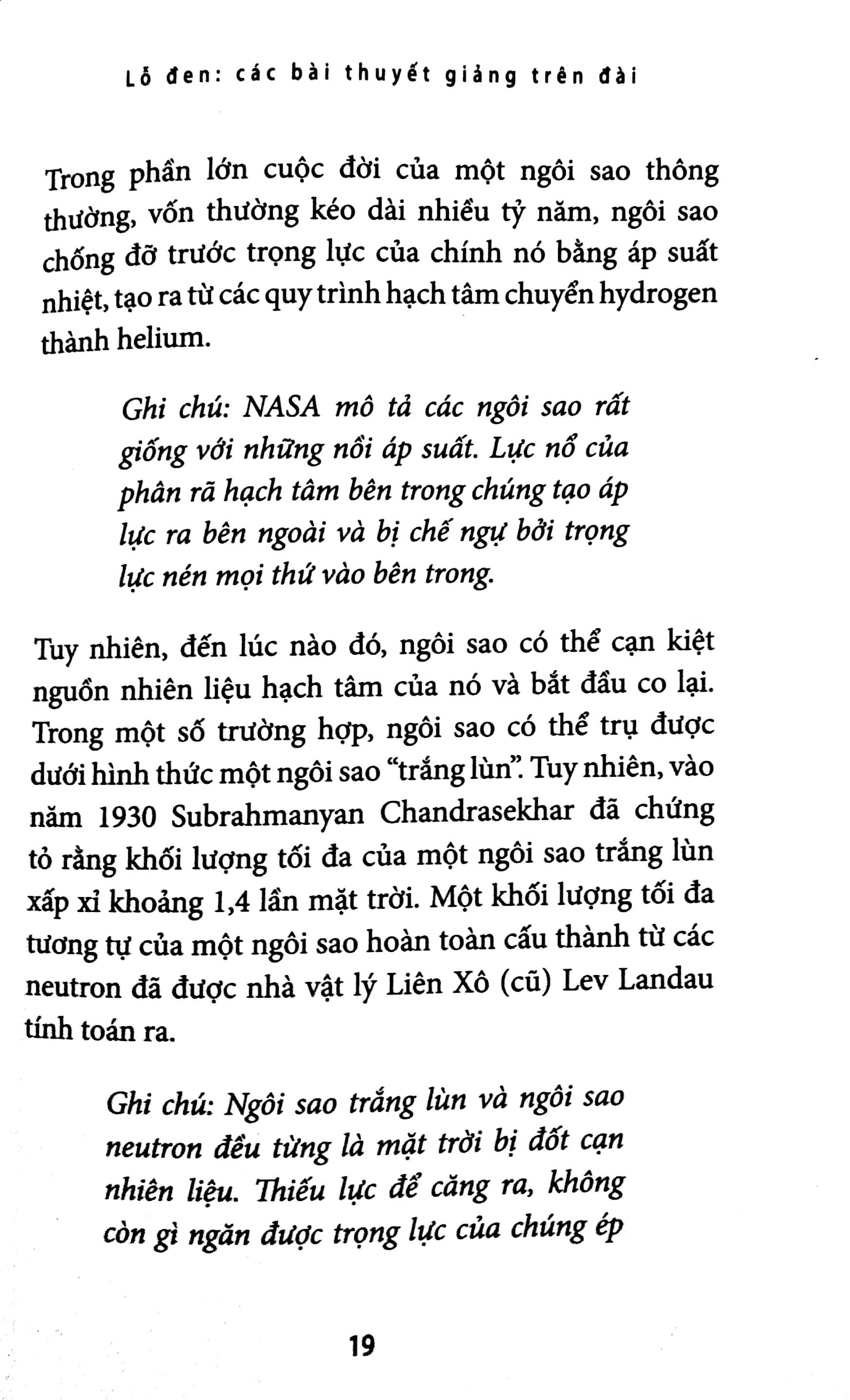lỗ đen: các bài tuyết giảng trên đài