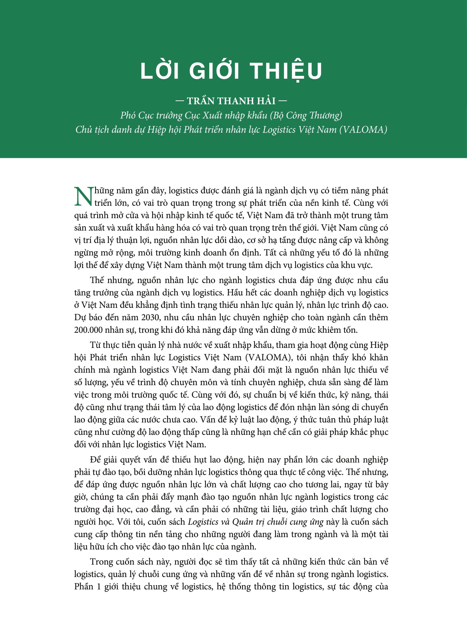 logistics và quản trị chuỗi cung ứng