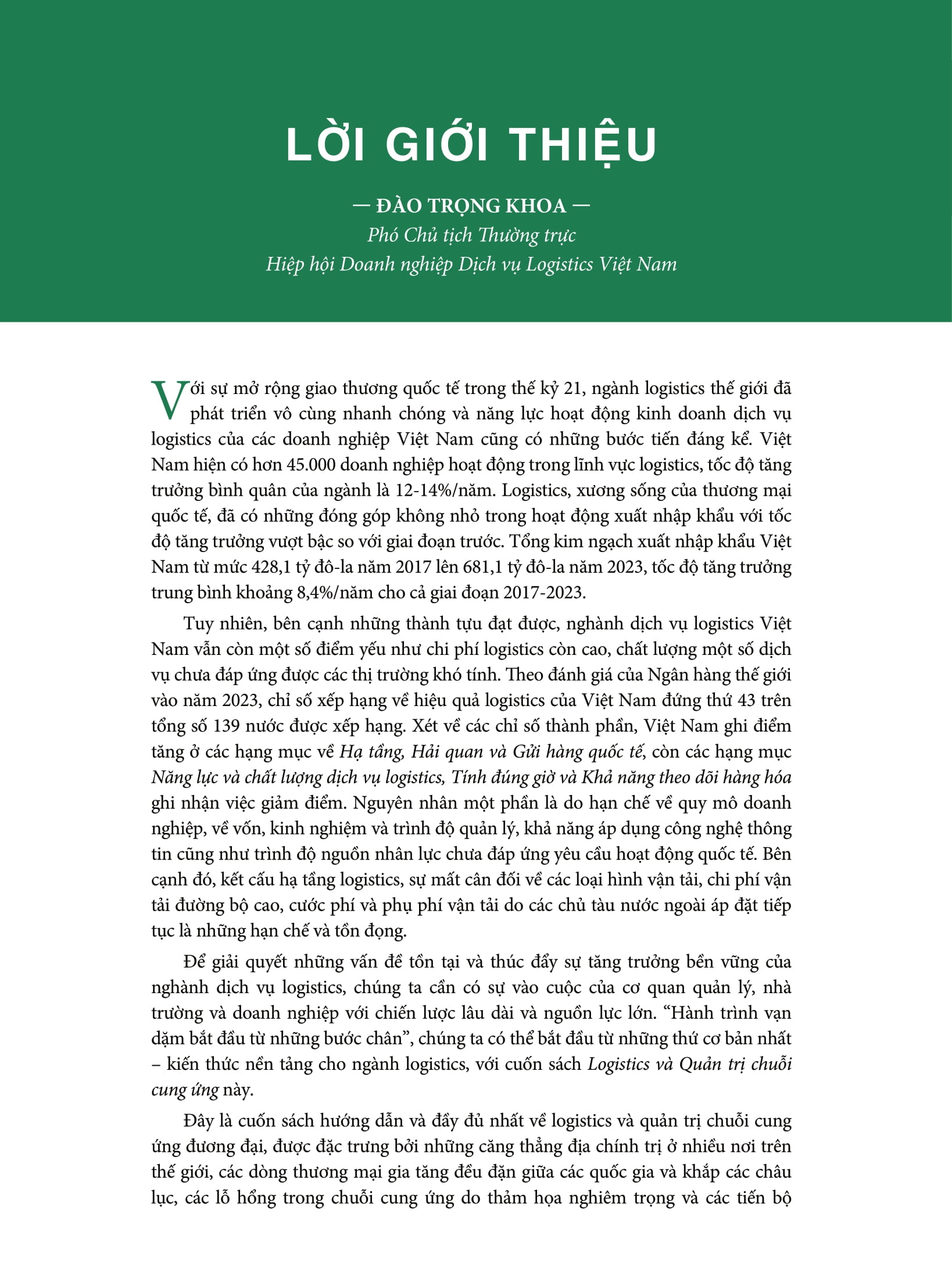 logistics và quản trị chuỗi cung ứng