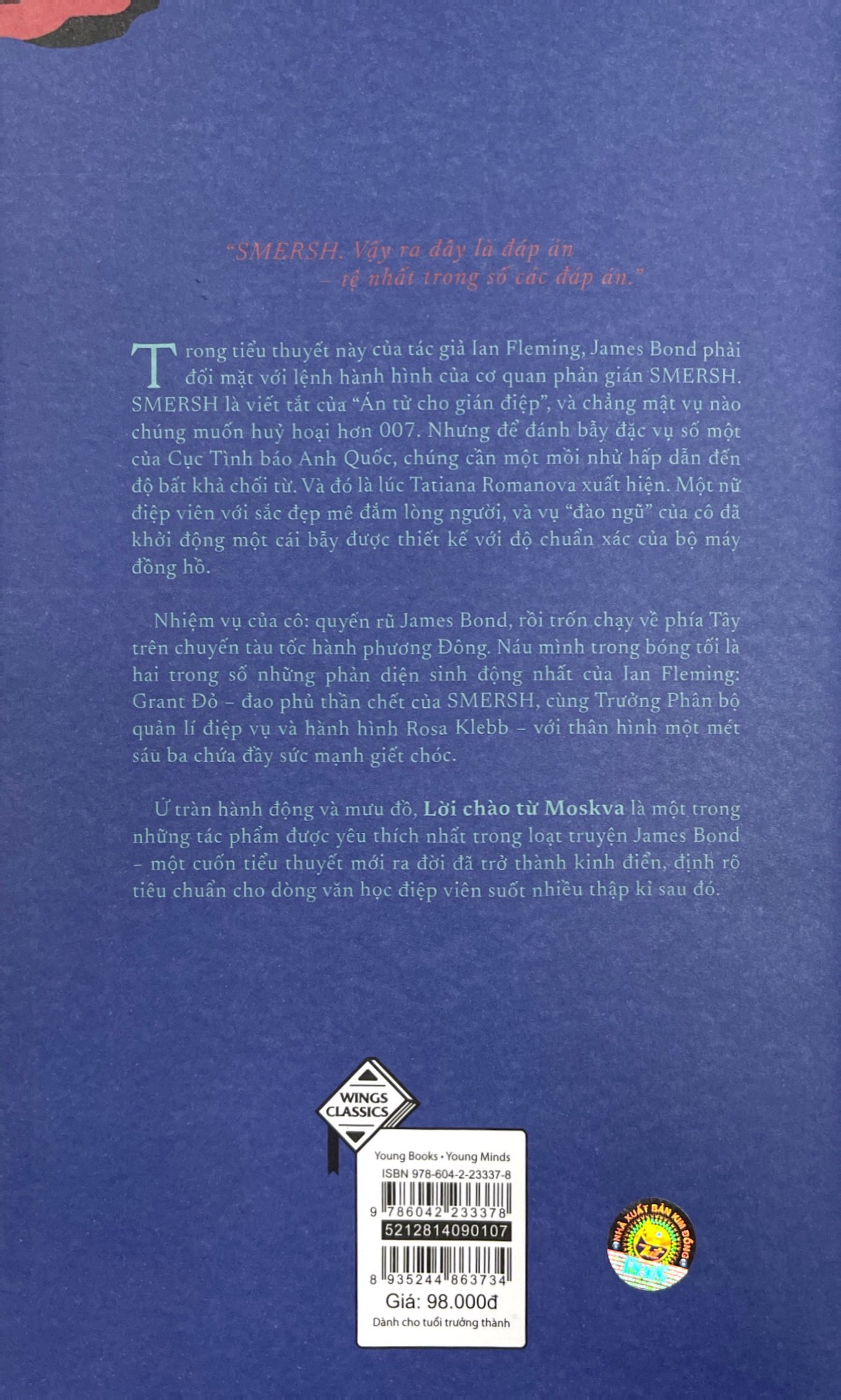 lời chào từ moskva (series james bond) - bản giới hạn - tặng kèm bìa áo + postcard 2 mặt