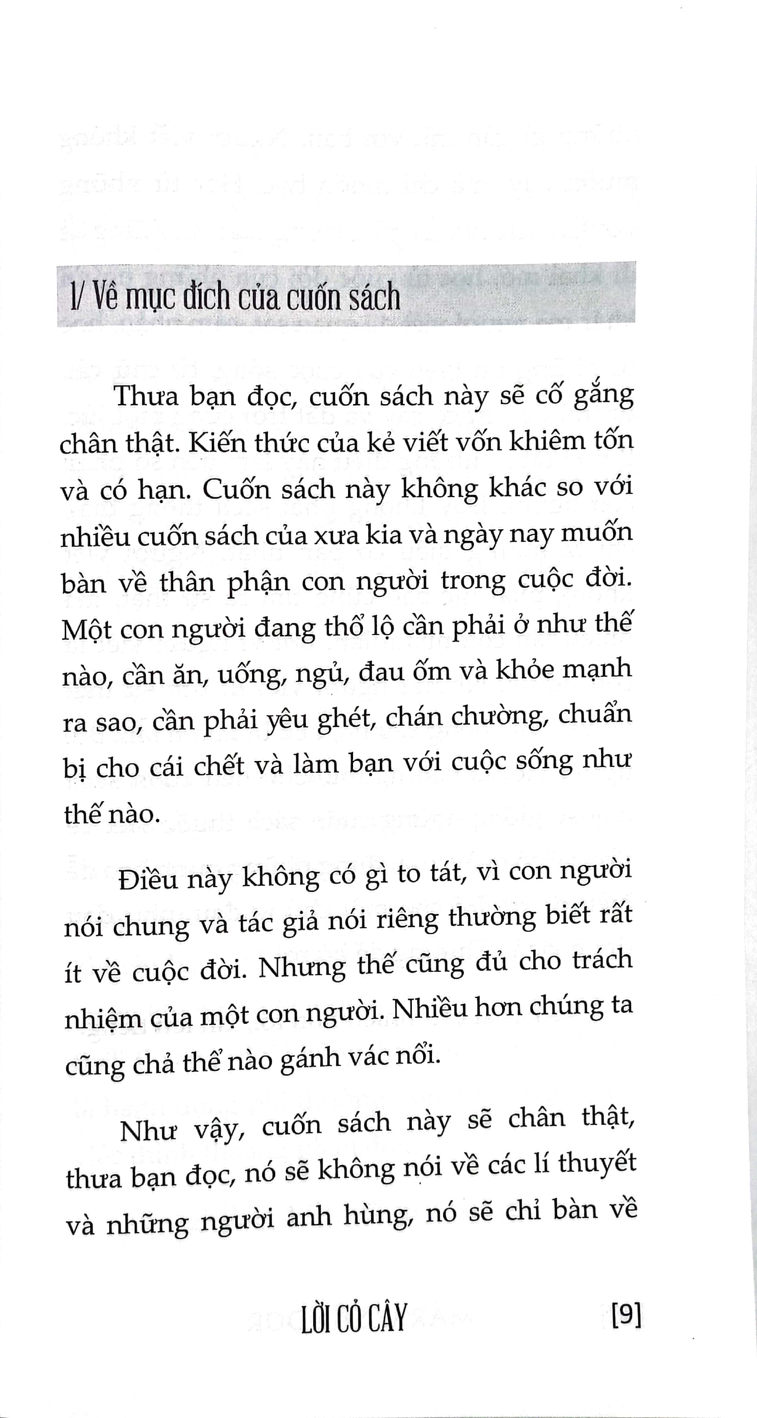 lời cỏ cây - bàn về thân phận con người trong cuộc đời