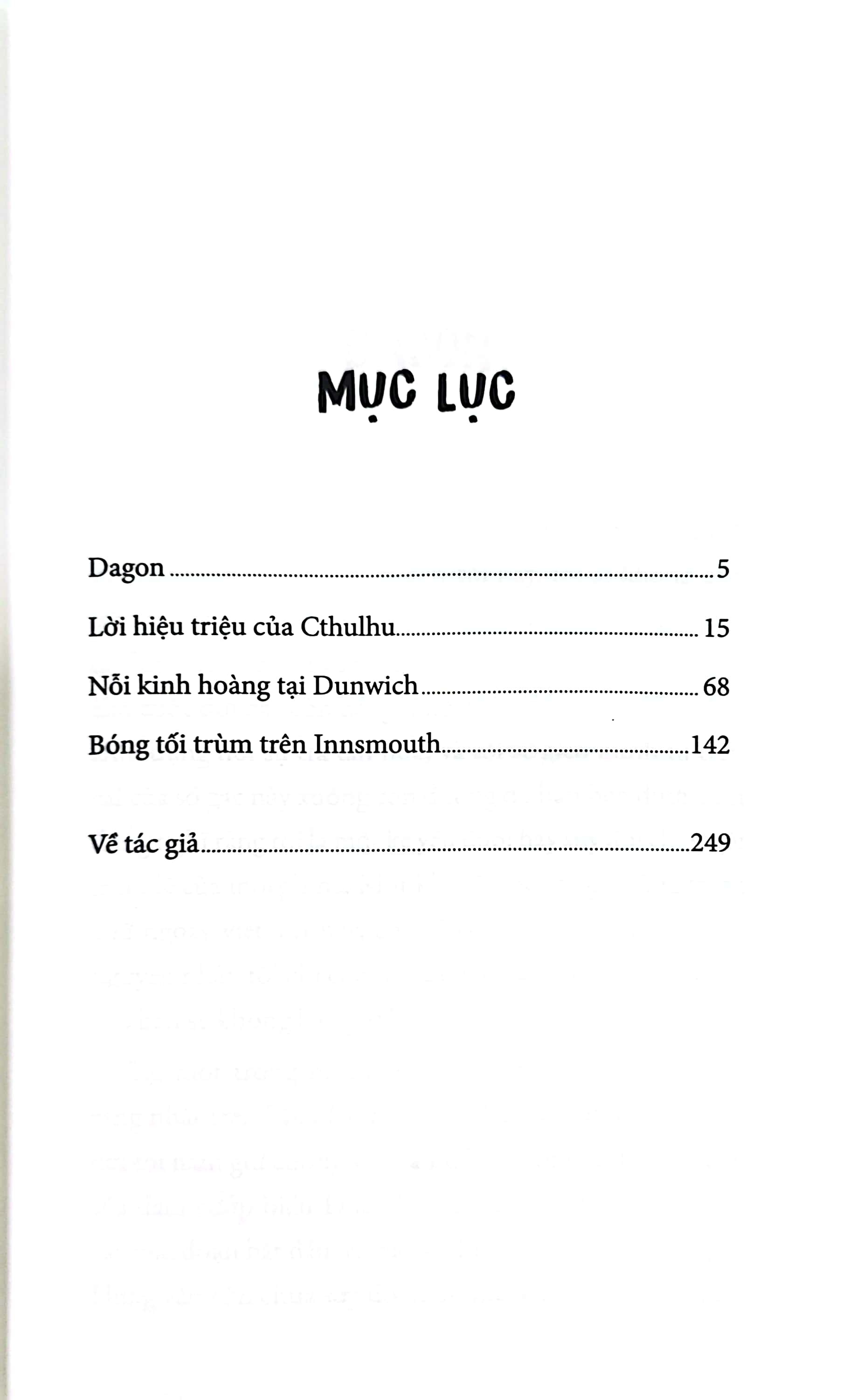 lời hiệu triệu của cthulhu (tuyển tập h.p. lovecraft)