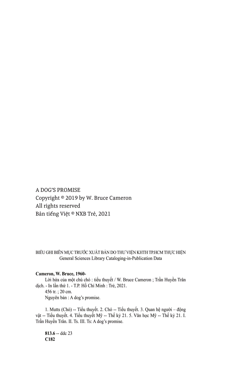 lời hứa của một chú chó - a dog's promise