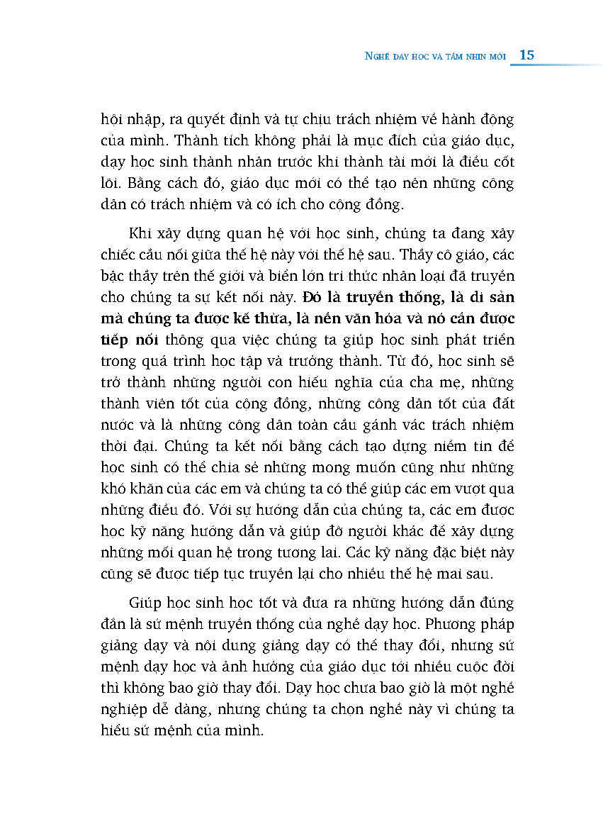 lời khuyên dành cho thầy cô