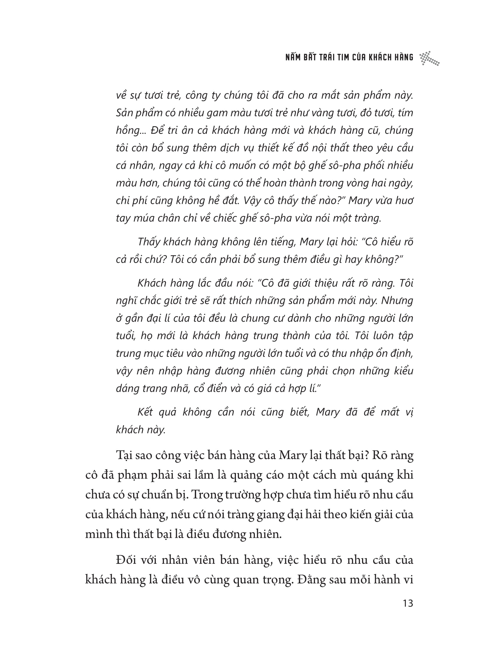 lời nói chạm đến tim khách hàng