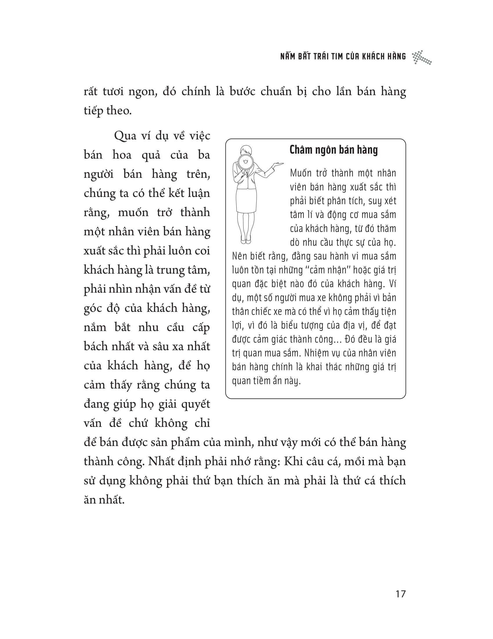 lời nói chạm đến tim khách hàng