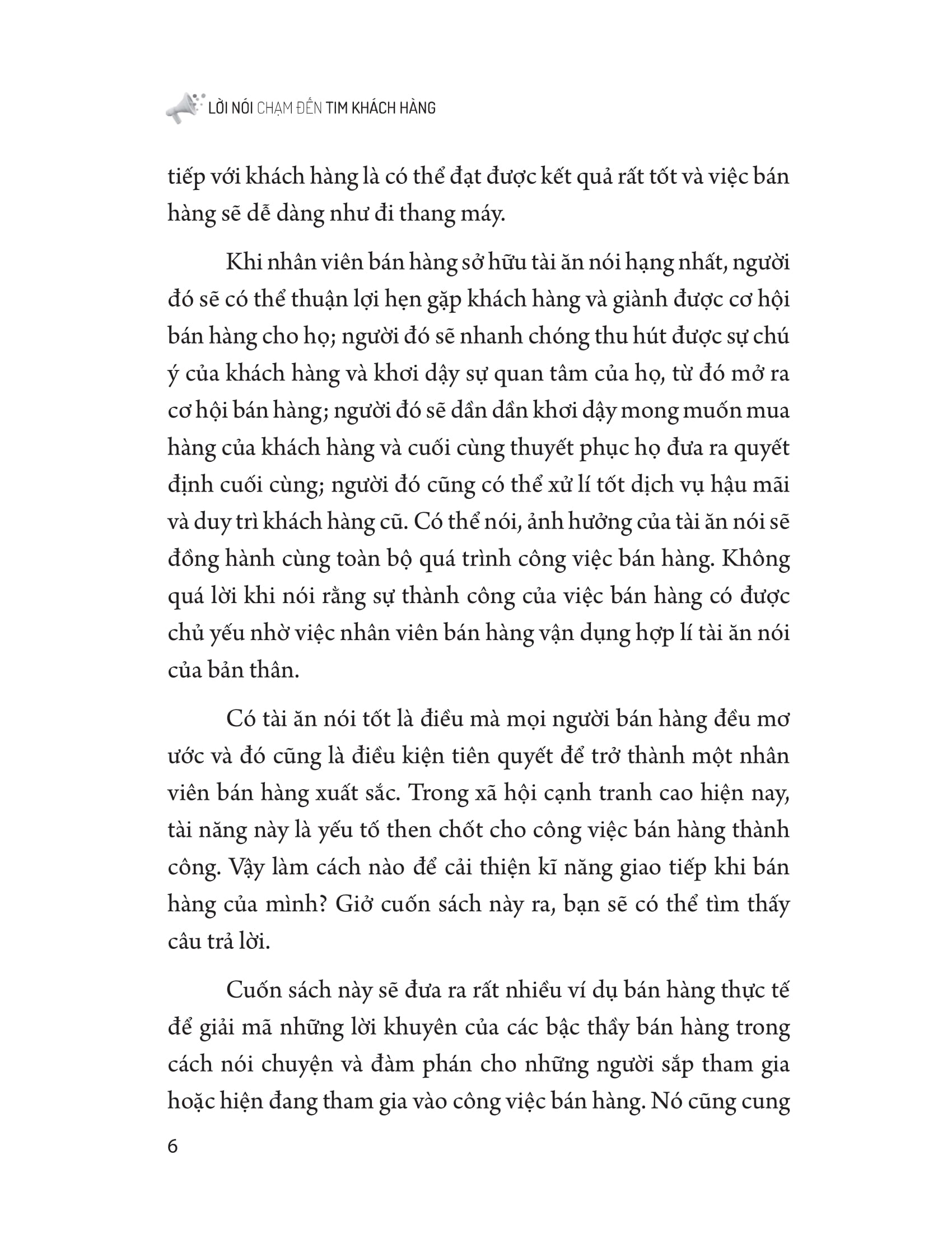 lời nói chạm đến tim khách hàng