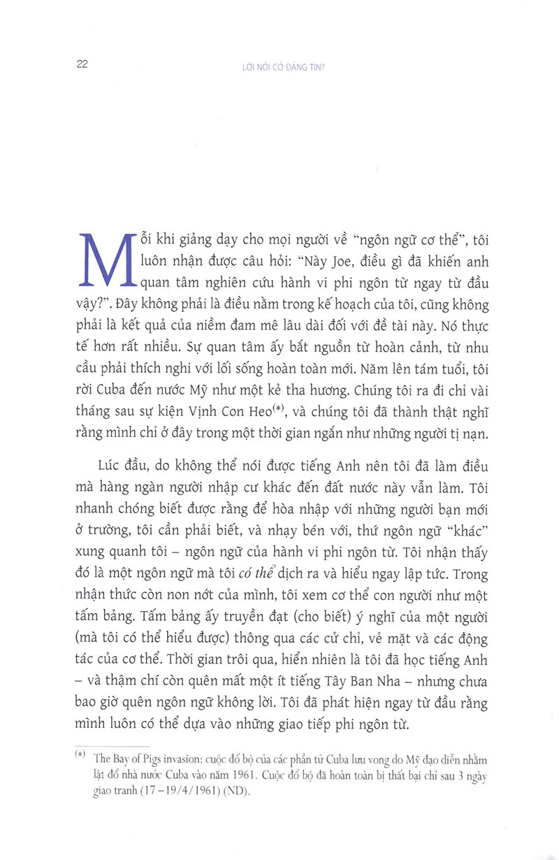lời nói có đáng tin?