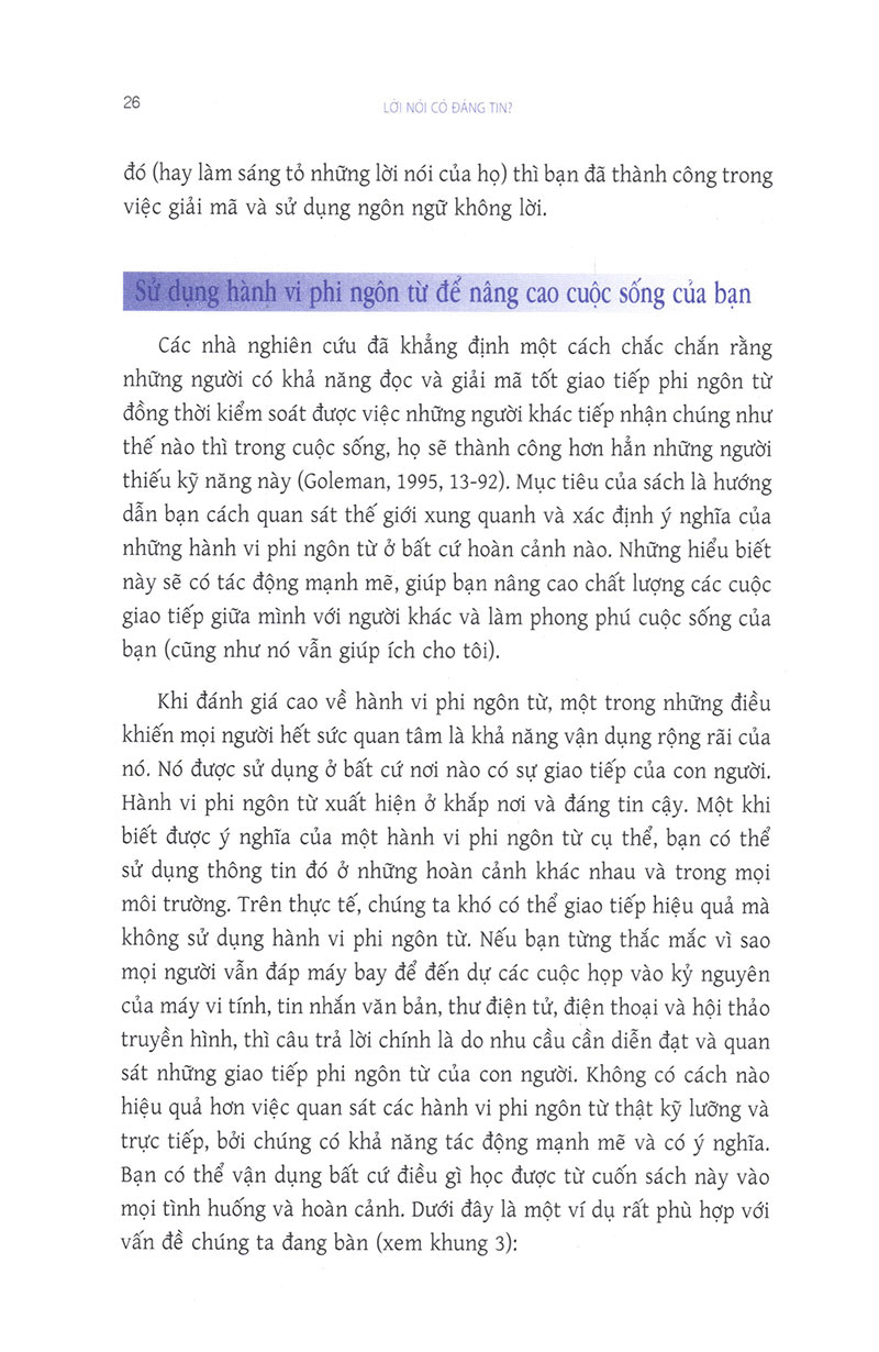 lời nói có đáng tin?