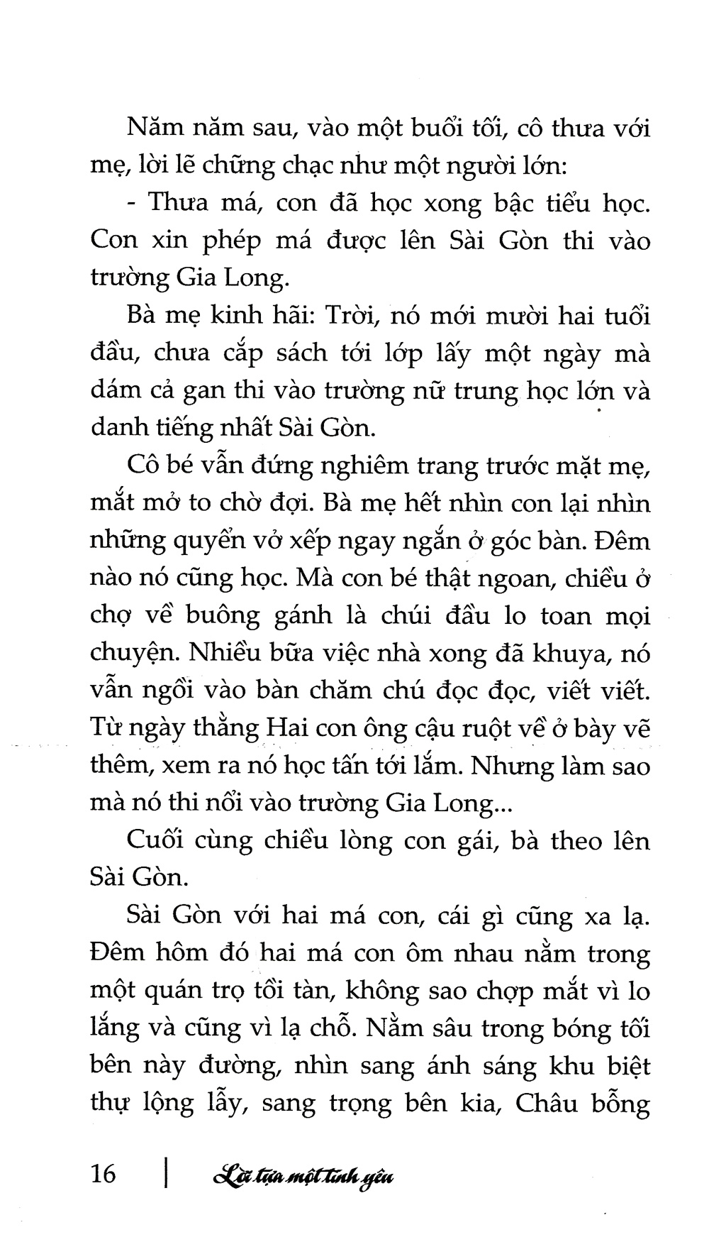 lời tựa một tình yêu