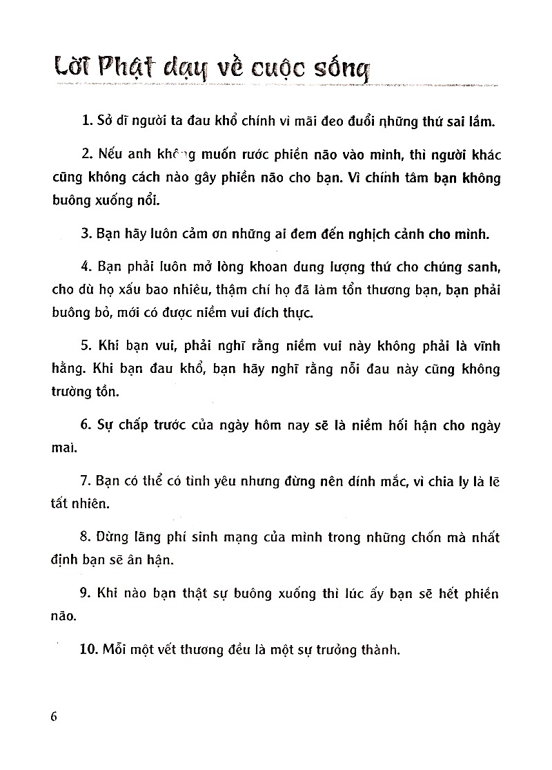 lời vàng phật dạy