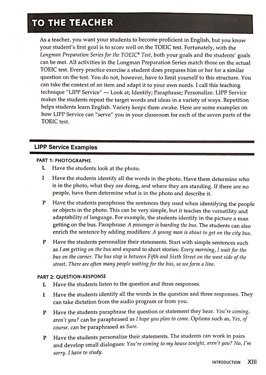 longman preparation series for the toeic test: listening and reading (6th edition) student book - level advanced with mp3 & answer key