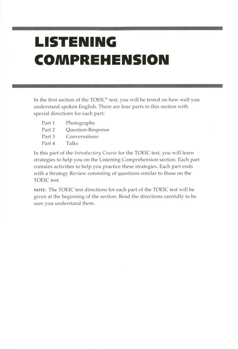 longman preparation series for the toeic test: listening and reading (6th edition) student book with mp3 & answer key level intro