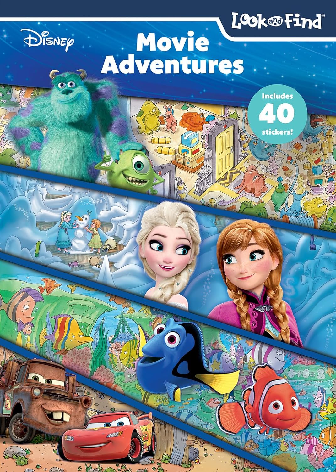 Look And Find Sticker Book Disney Pixar Movie Adventures