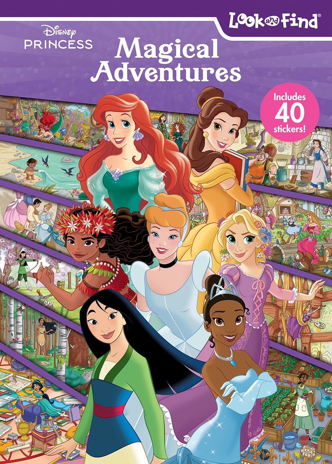 Look And Find Sticker Book Disney Princess Magical Adventures