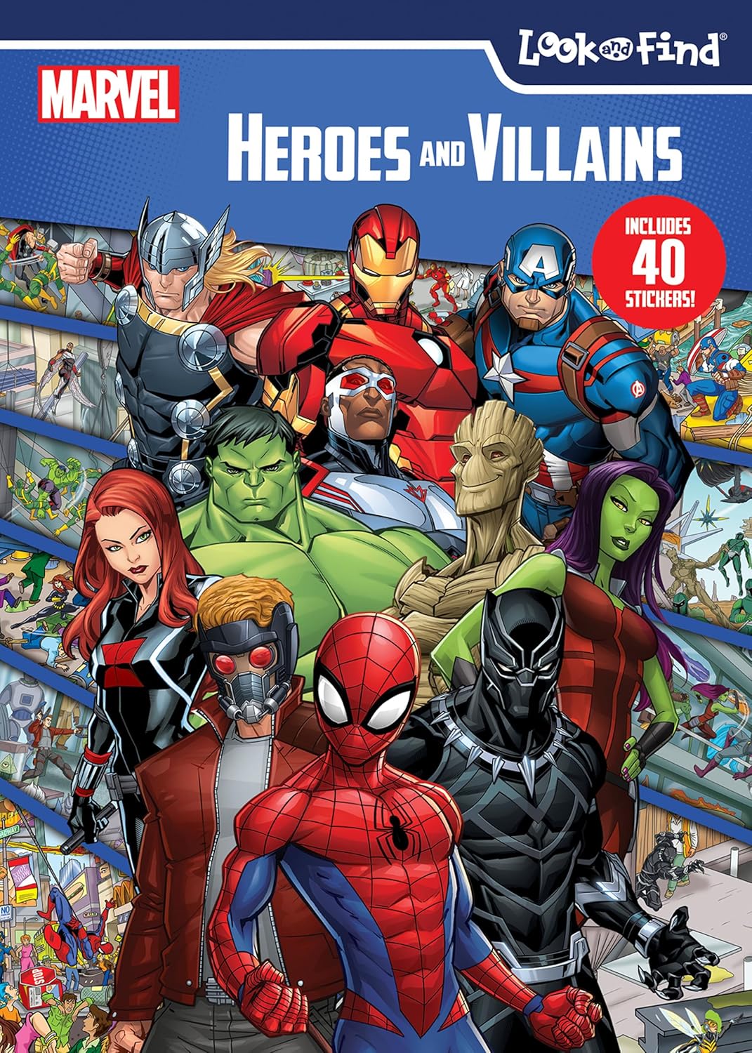 Look And Find Sticker Book Marvel Heroes And Villains