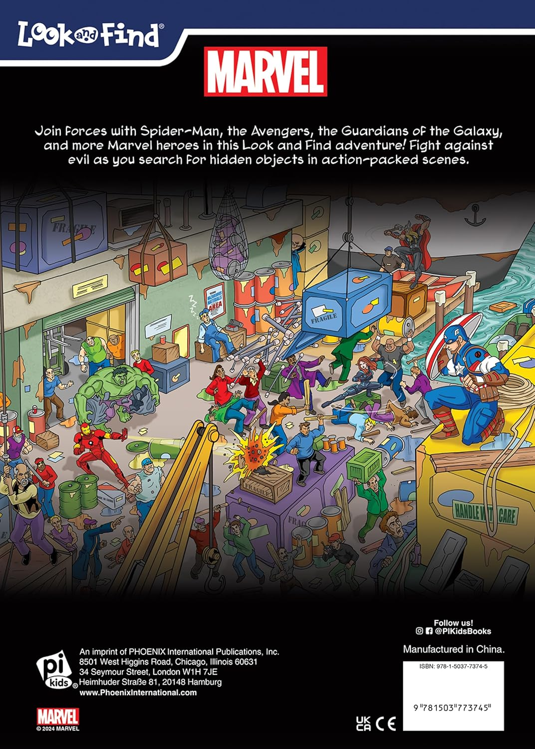 Look And Find Sticker Book Marvel Heroes And Villains