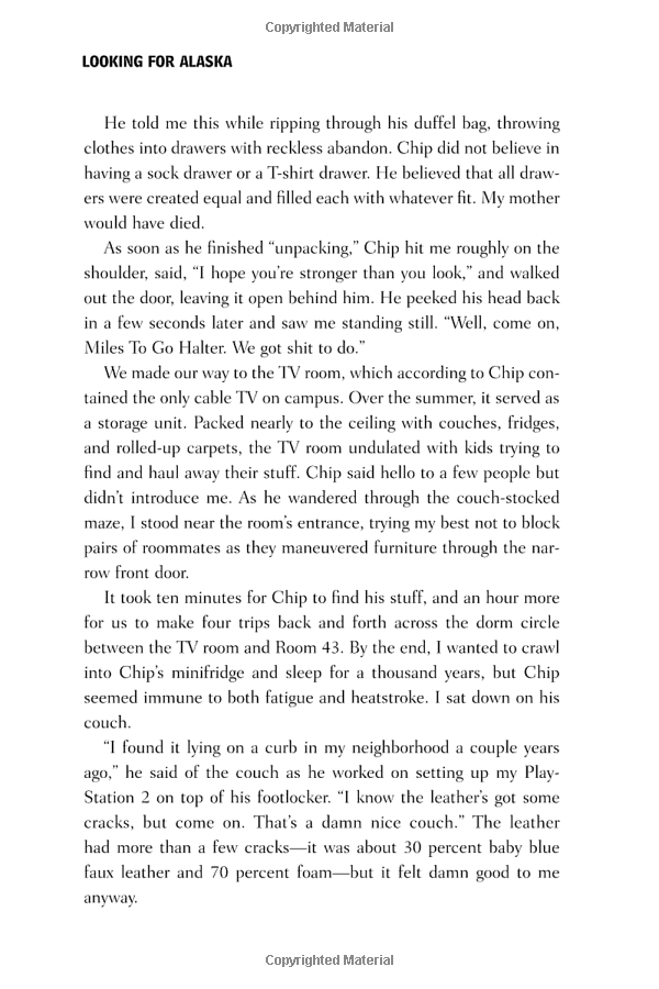 looking for alaska movie tie-in