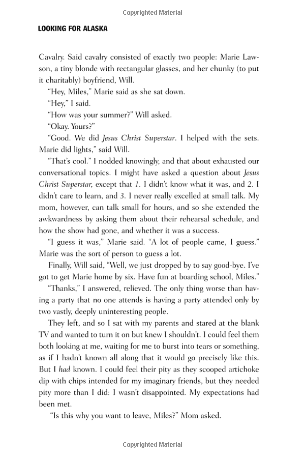 looking for alaska movie tie-in