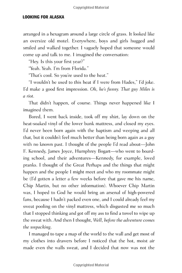 looking for alaska movie tie-in